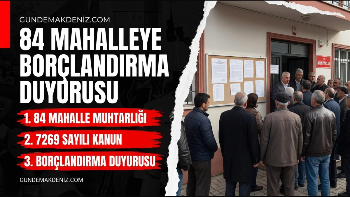 84 Mahalle Muhtarlığı İçin 7269 Sayılı Kanun Borçlandırma Duyurusu