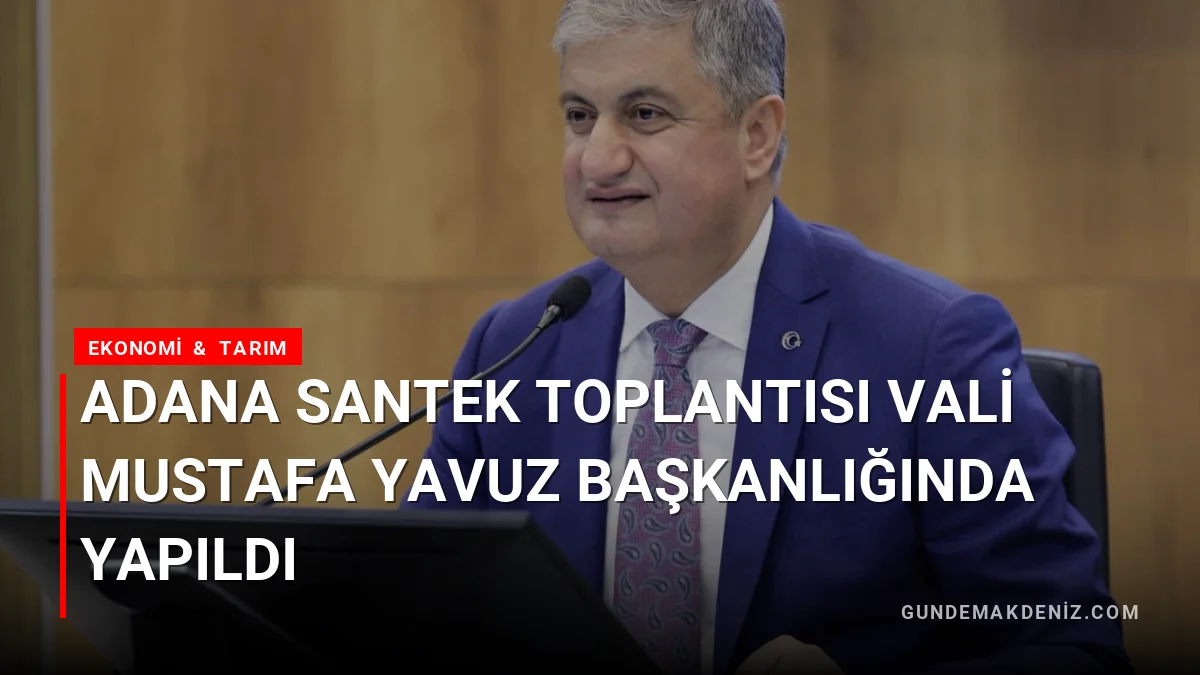 Adana SANTEK Toplantısı Vali Mustafa Yavuz Başkanlığında Yapıldı