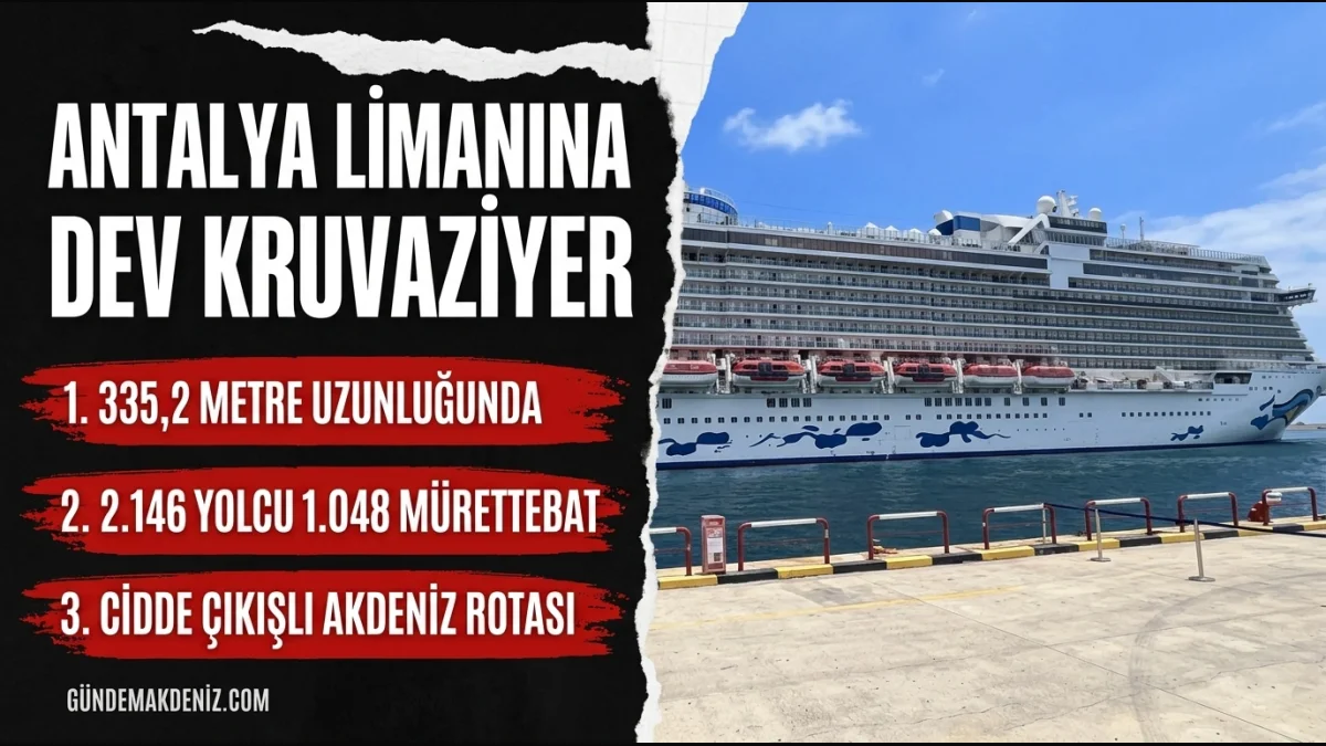 Antalya Limanında 335 Metrelik Geminin Yolcuları İçin Stand Kuruldu