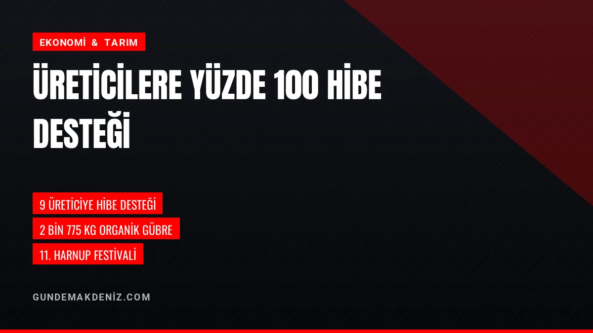 Aydıncık Harnup Festivalinde Üreticilere Organik Gübre Desteği