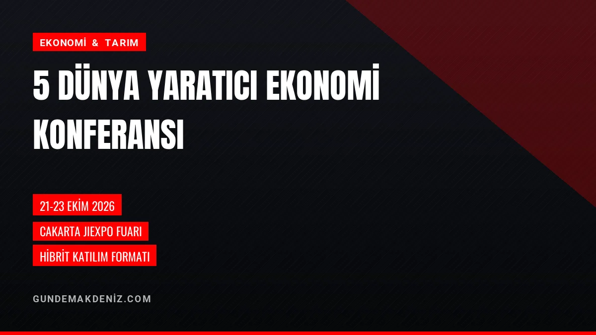 Beşinci Dünya Yaratıcı Ekonomi Konferansı Cakarta da düzenlenecek