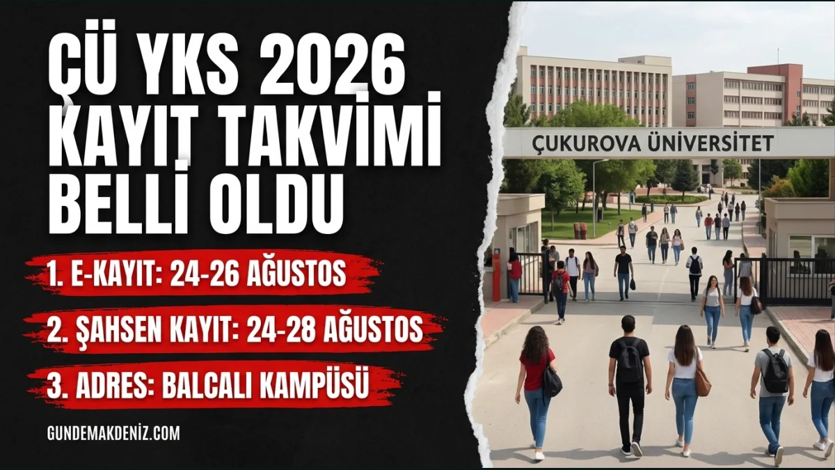 Çukurova Üniversitesi 2026 YKS Kayıt Sürecini ve Detaylarını Duyurdu