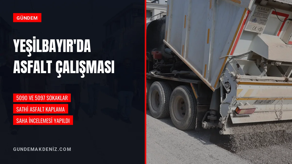 Döşemealtı Belediyesi Yeşilbayırda sathi asfalt çalışması yürütüyor