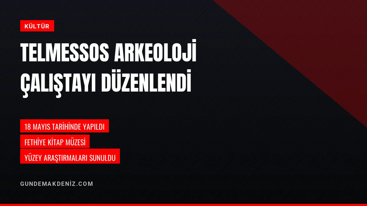 Fethiye Kitap Müzesinde Telmessos Arkeoloji Çalıştayı Düzenlendi
