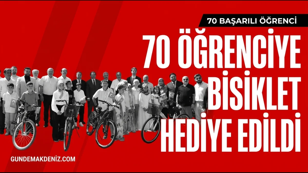 Gönende Kuranı Kerim Öğrenen 70 Başarılı Öğrenciye Bisiklet Verildi