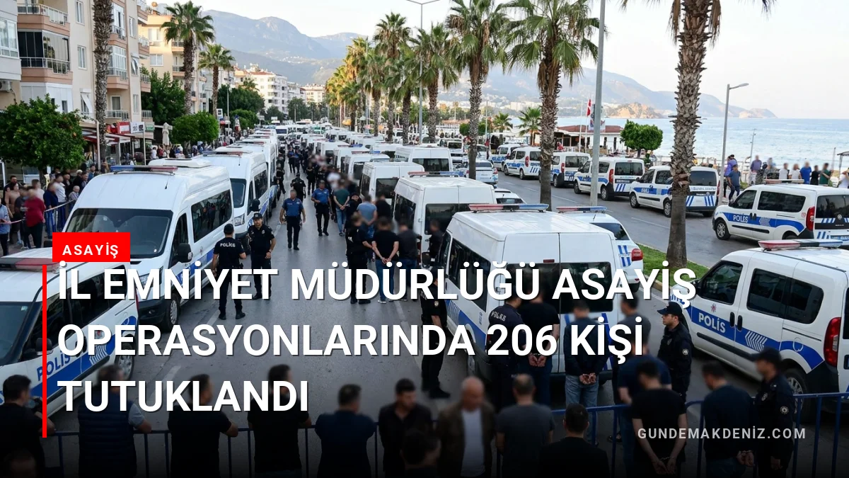 İl Emniyet Müdürlüğü Asayiş Operasyonlarında 206 Kişi Tutuklandı