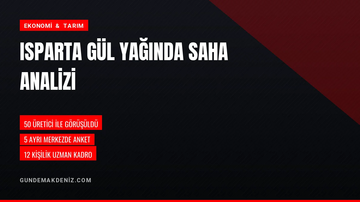 Isparta Gül Yağında Verimi Artıracak Saha Çalışması Tamamlandı