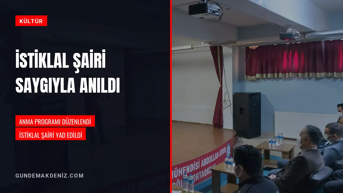 İstiklal Şairi Düzenlenen Anma Programı Kapsamında Saygıyla Anıldı