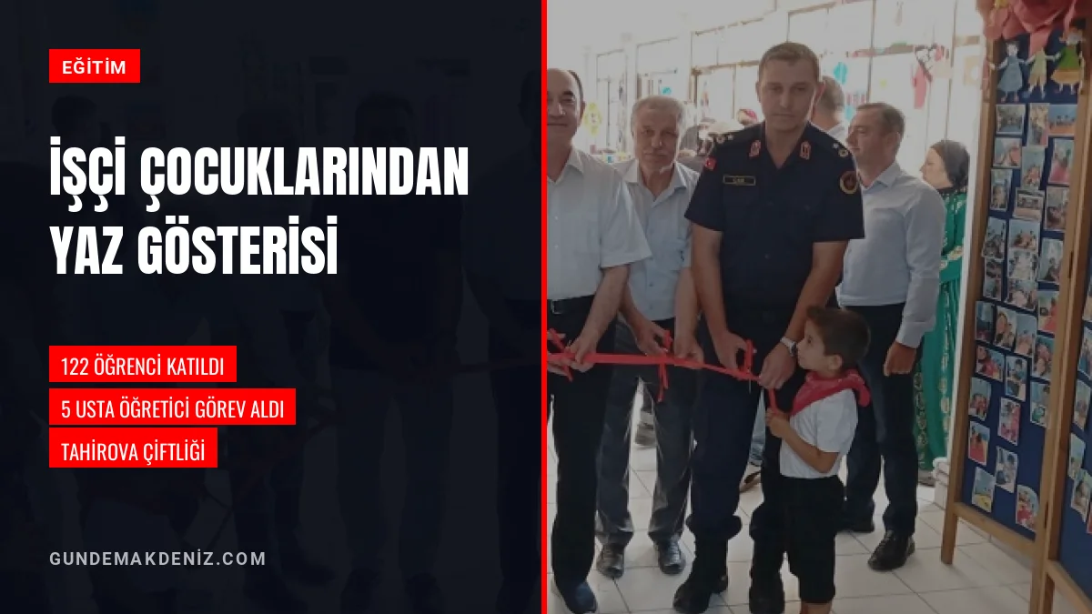 Kaymakam Altıntaş İşçi Çocuklarının Yaz Kursu Etkinliğinde