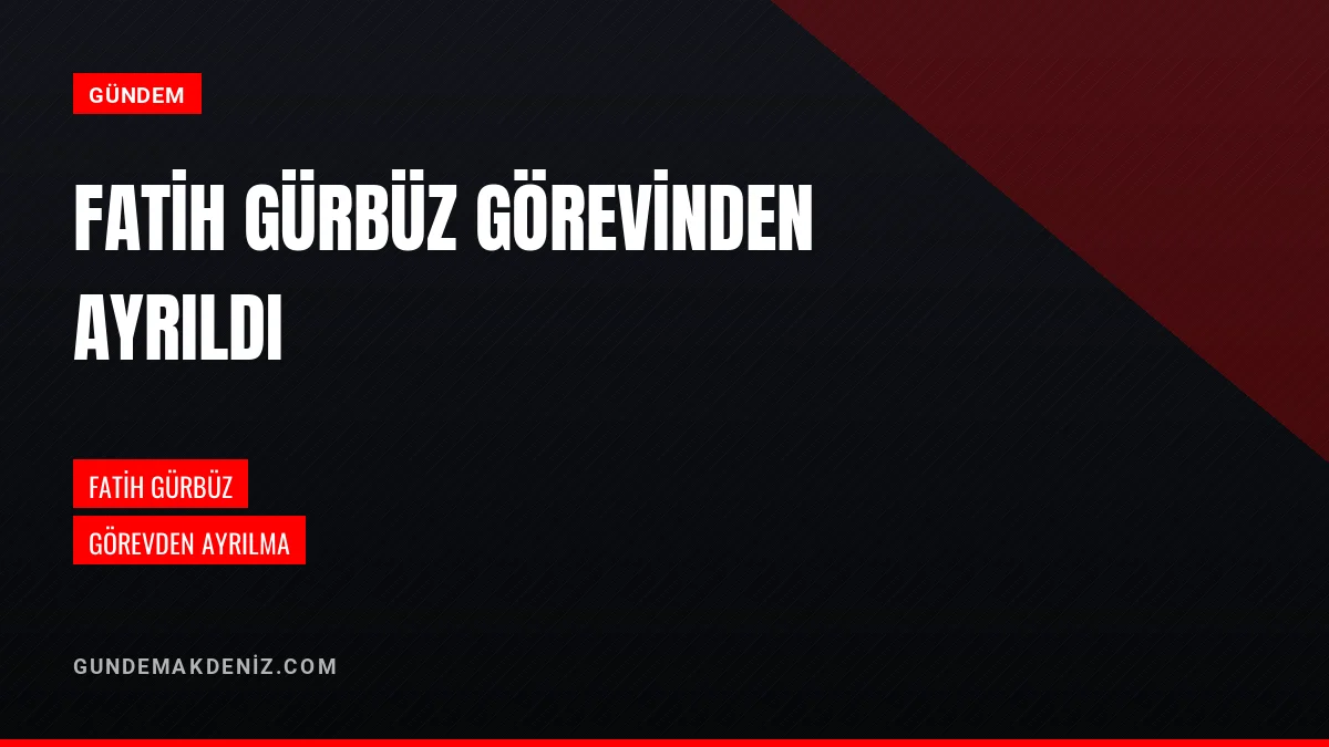 Kaymakam Fatih Gürbüz Görevinden Ayrıldığını Resmen Bildirdi