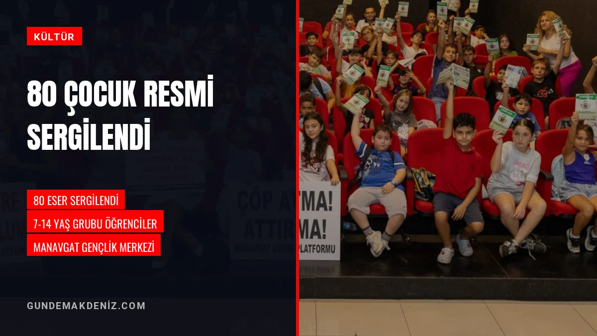Manavgat Belediyesi Yaz Resim Kursu Öğrencileri Eserlerini Sergiledi