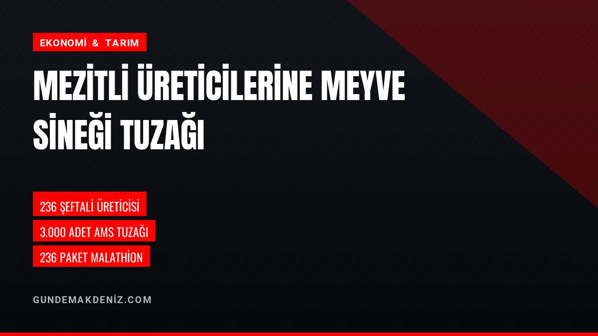 Mersin Mezitli Üreticilerine Akdeniz Meyve Sineği Tuzakları Dağıtıldı
