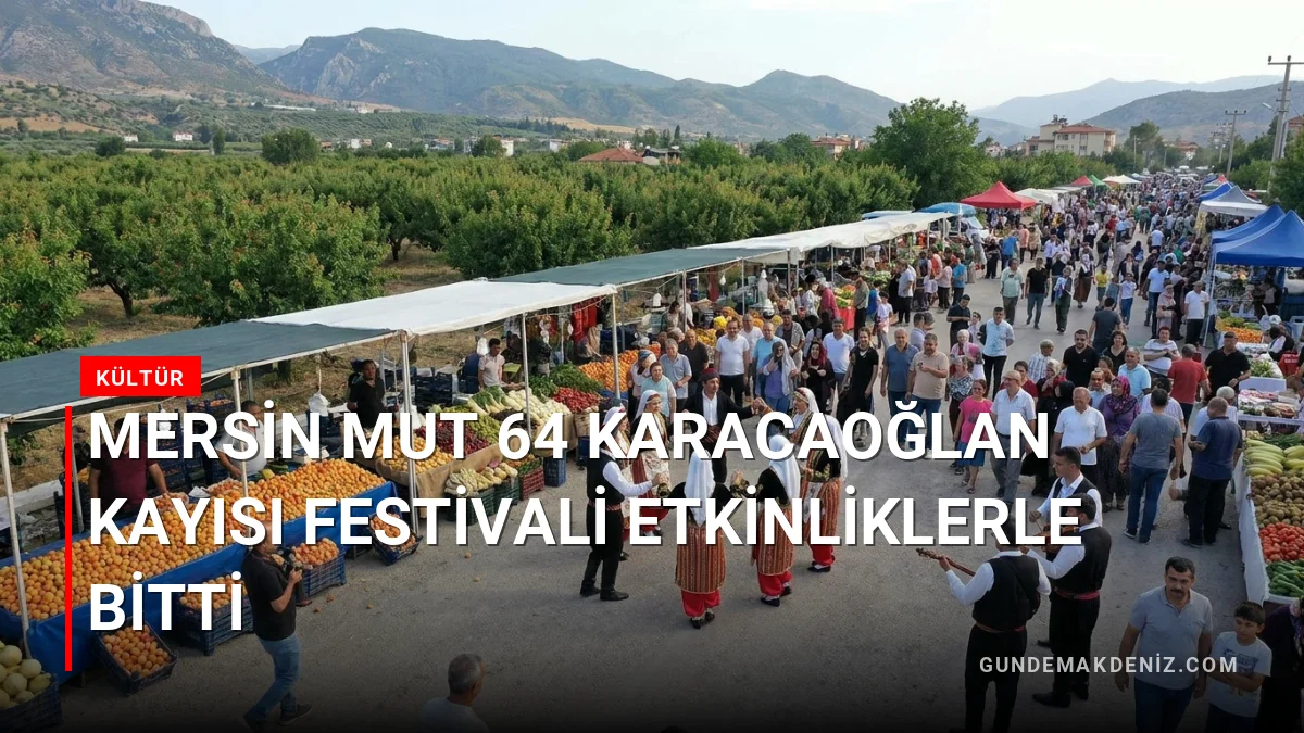 Mersin Mut 64 Karacaoğlan Kayısı Festivali Etkinliklerle Bitti