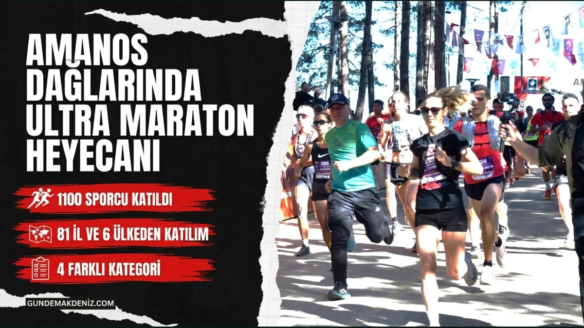 Osmaniyede Amanos Ultra Trail Maratonunda 1100 Sporcu Yarıştı