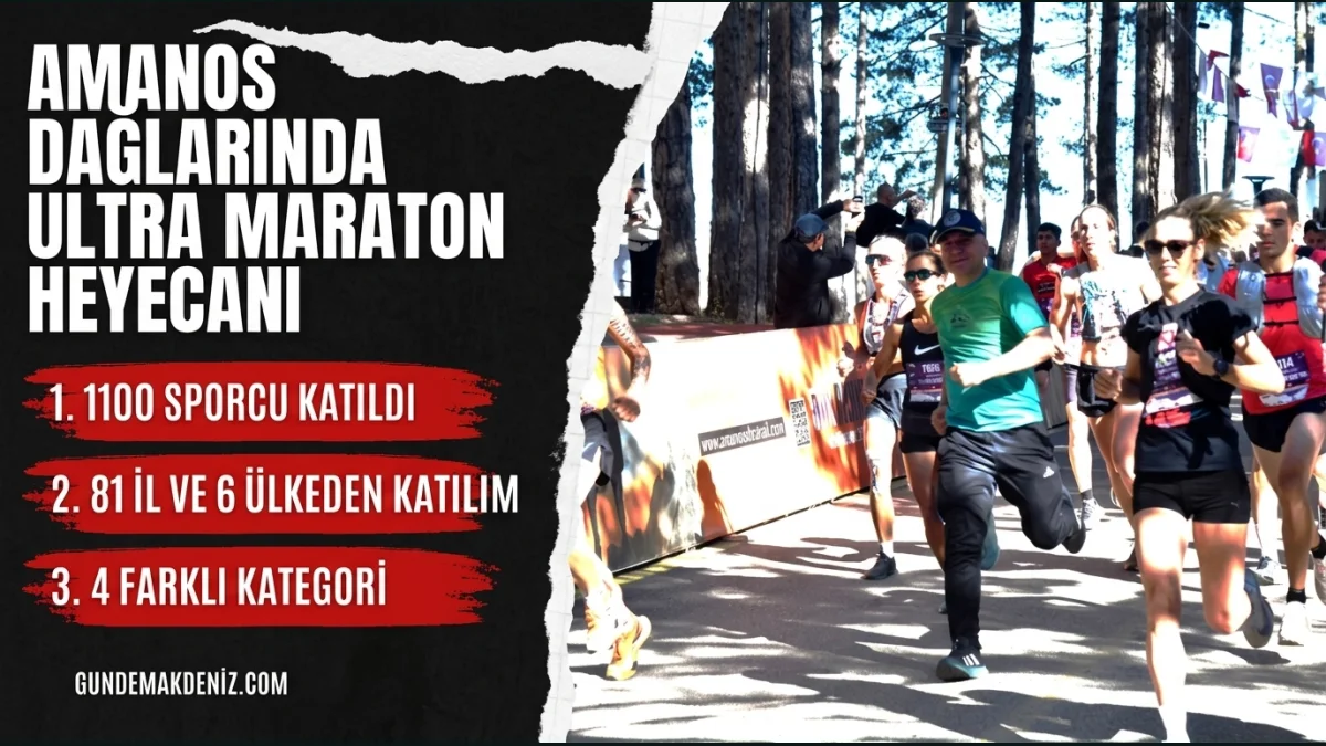 Osmaniyede Amanos Ultra Trail Maratonunda 1100 Sporcu Yarıştı