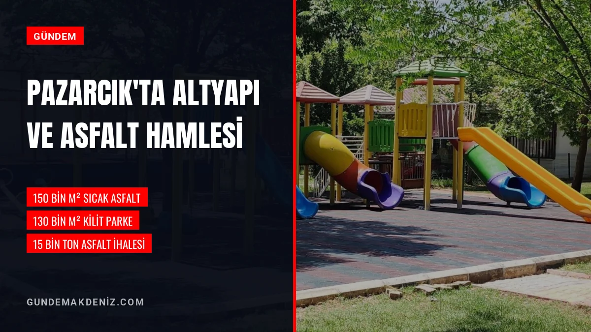Pazarcık Belediyesi ilçede altyapı ve asfalt çalışmalarını sürdürüyor