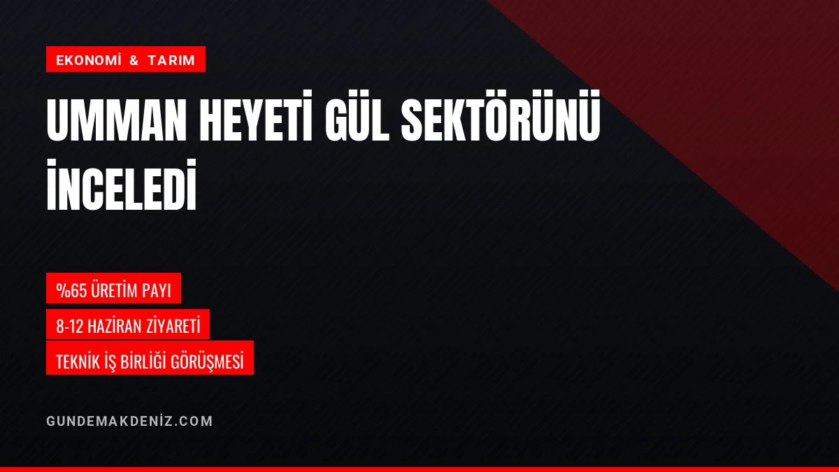 Umman Sultanlığı Heyeti Yağlık Gül Sektörünü Yerinde İnceledi