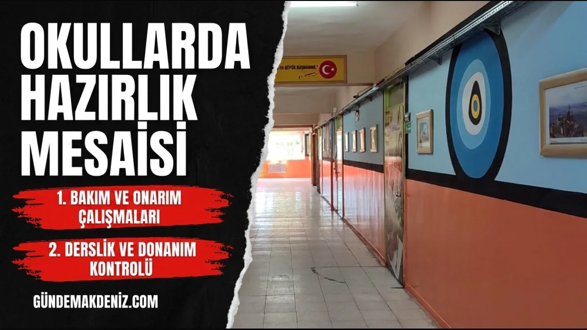 Yeni Eğitim Öğretim Yılı Öncesi Okullarda Bakım Onarım Sürüyor