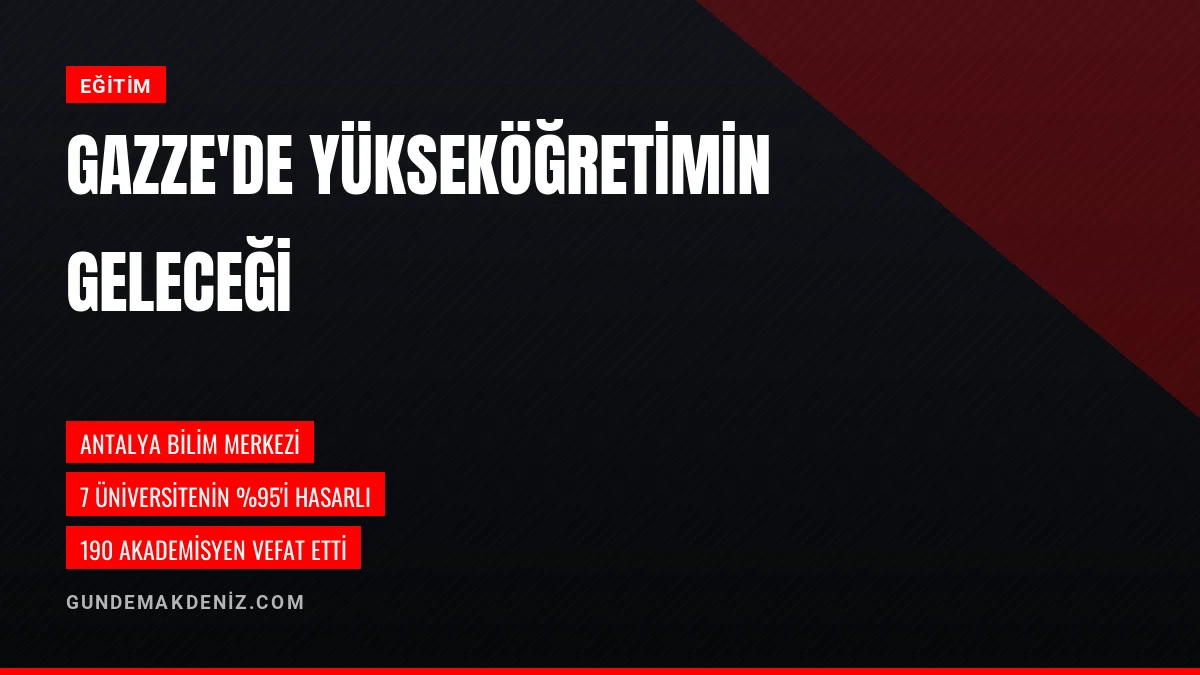 Akdeniz Üniversitesi Antalyada Gazze Bilim Kafe Etkinliği Düzenledi