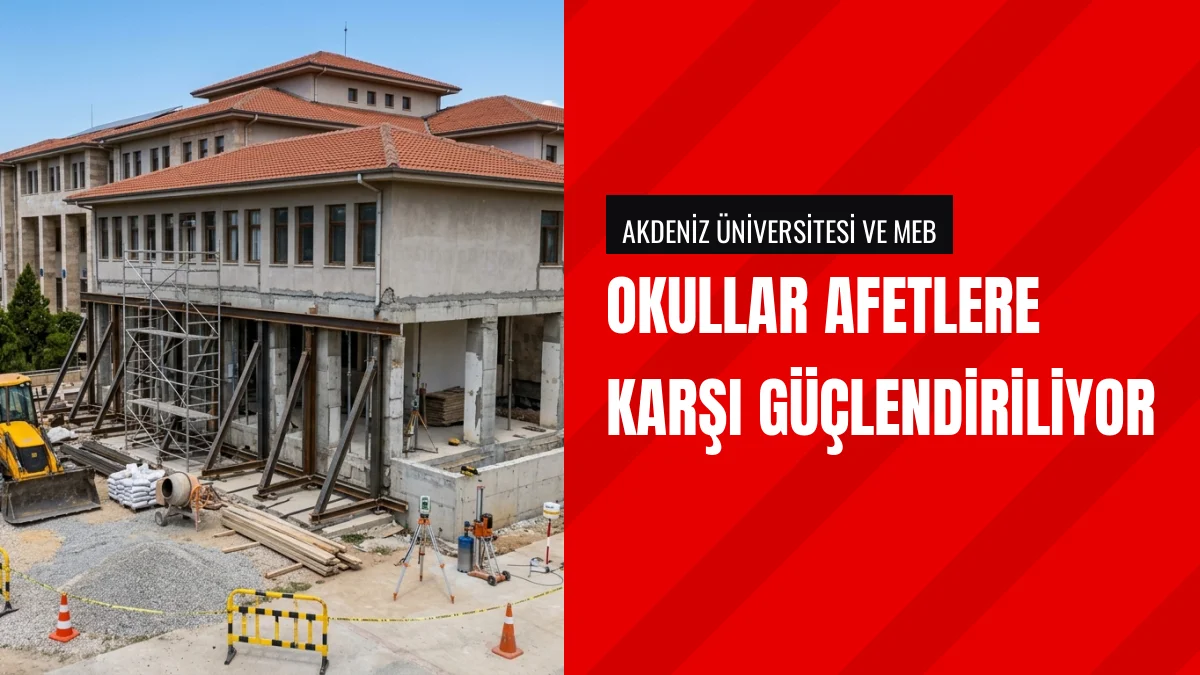 Akdeniz Üniversitesi ve MEB Okul Binalarını Afetlere Hazırlıyor