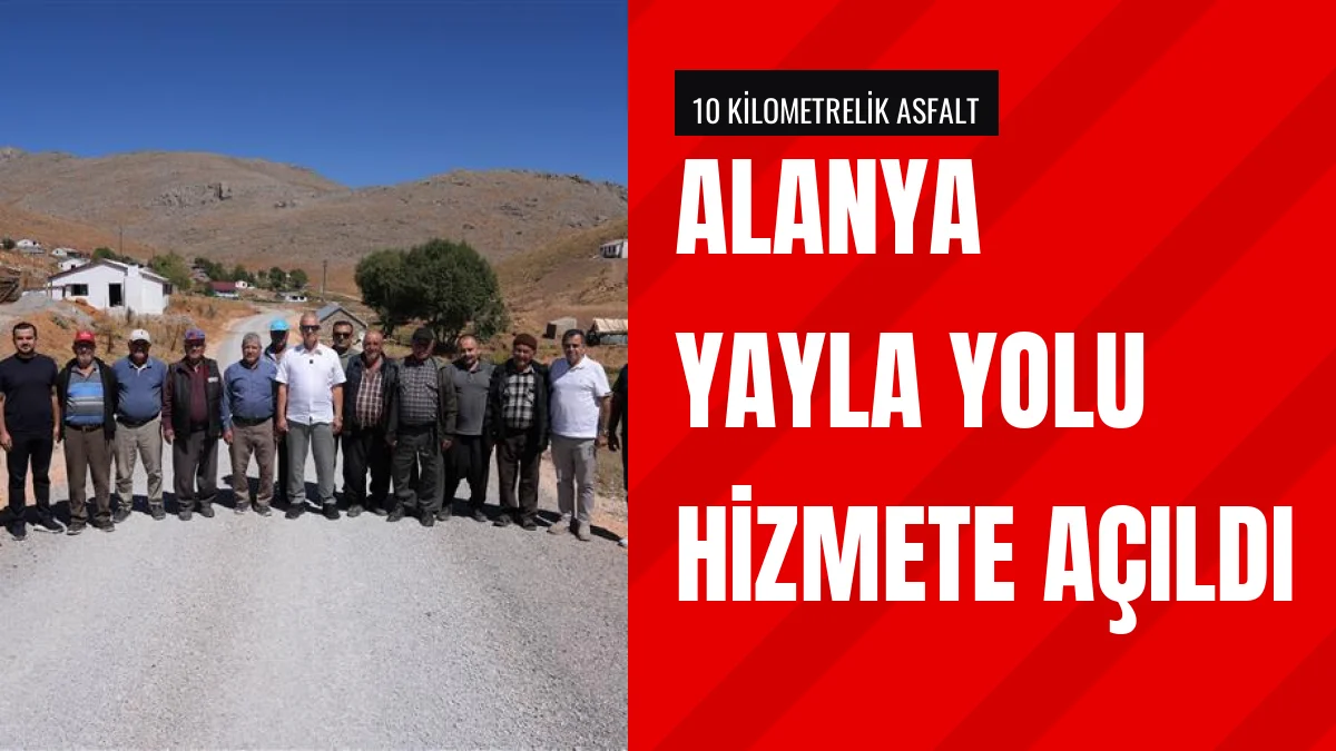 Alanya Belediyesi Akdam Yaylasındaki 10 Kilometrelik Yolu Asfaltladı