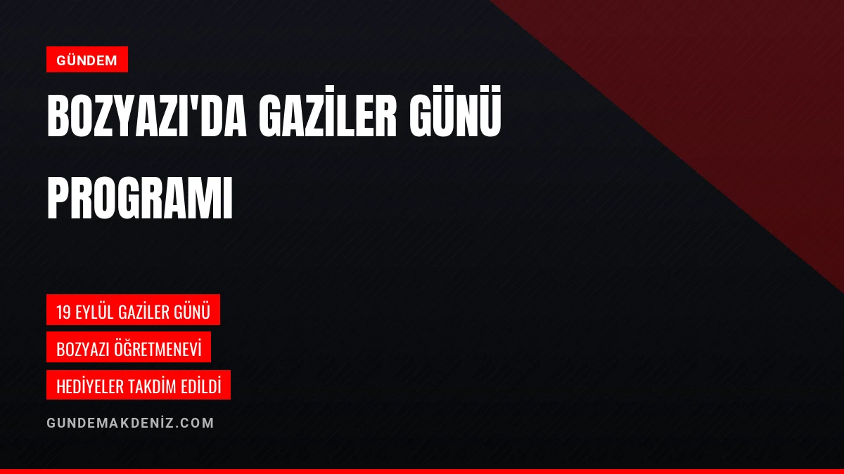 Bozyazı Kaymakamı Tuncay Topsakaloğlu Gaziler Günü Yemeğine Katıldı