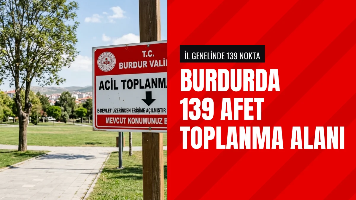 Burdur Genelinde Toplam 139 Afet Ve Acil Durum Alanı Belirlendi