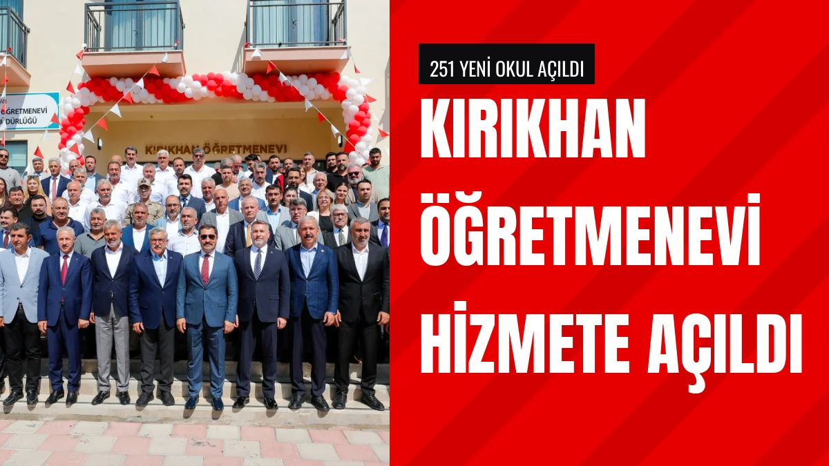 Hatay Kırıkhan Öğretmenevi Düzenlenen Törenle Hizmete Açıldı