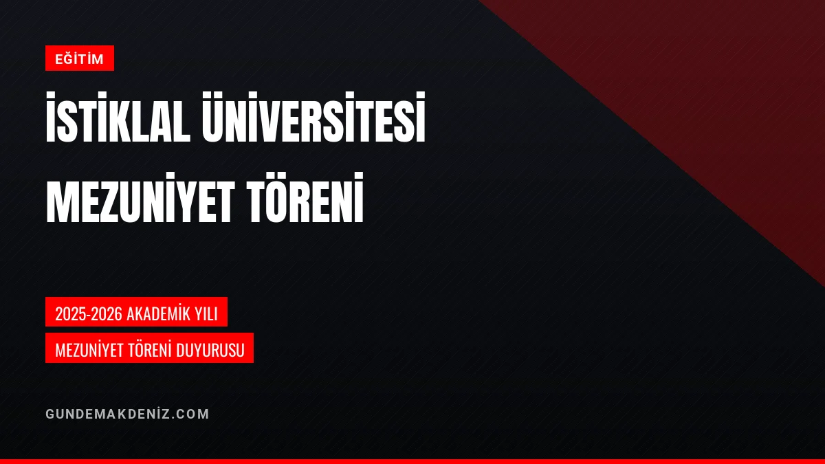 Kahramanmaraş İstiklal Üniversitesi Mezuniyet Töreni Düzenliyor