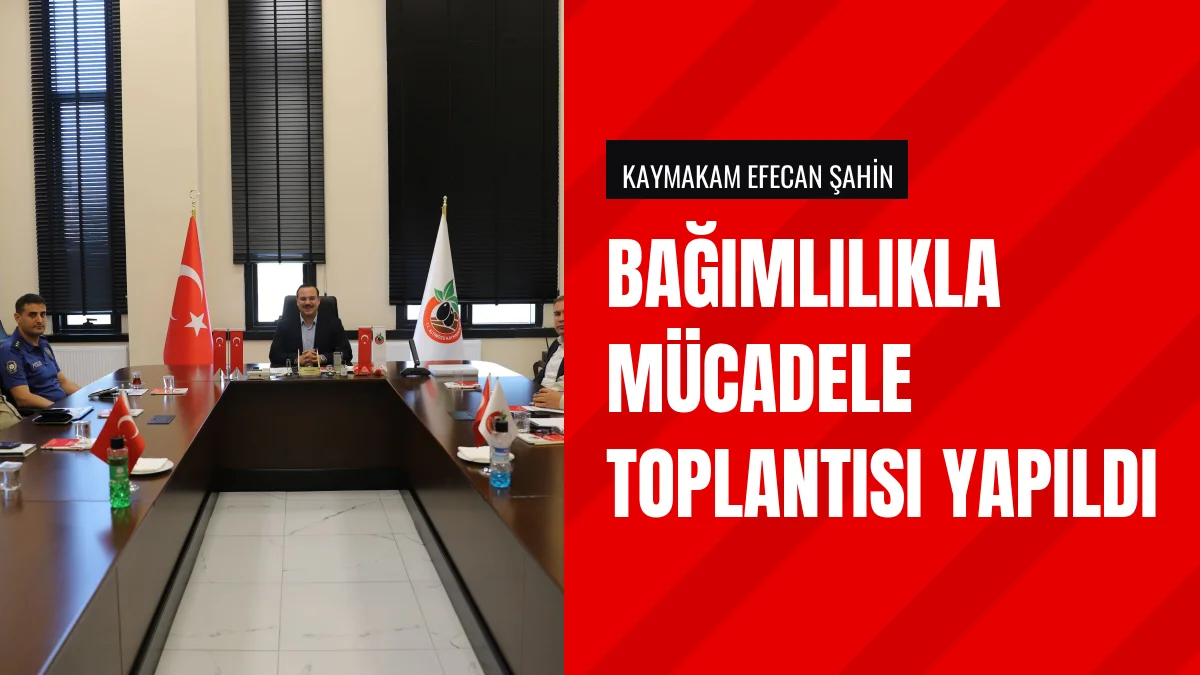 Kaymakam Efecan Şahin Bağımlılıkla Mücadele Toplantısını Düzenledi
