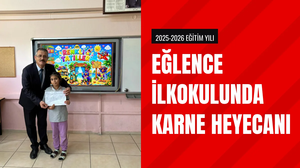 Kaymakam Hüseyin Bozoğlan Eğlence İlkokulunda Karneleri Dağıttı