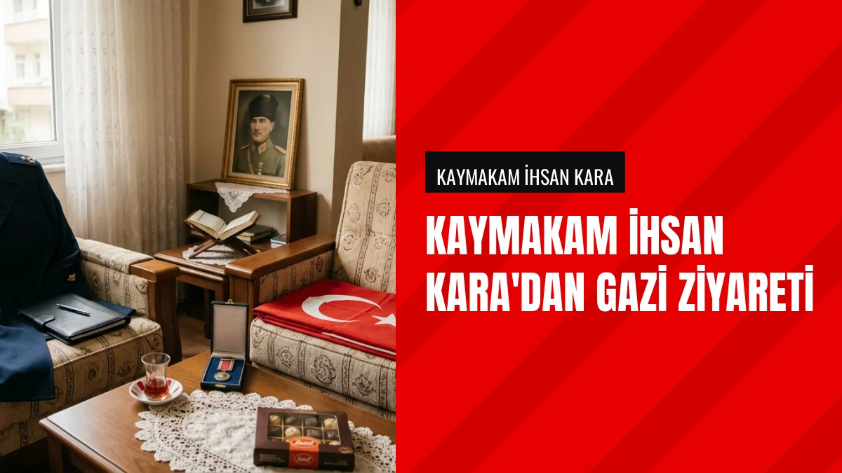 Kaymakam İhsan Kara Gazi Himmet Erkan ev ziyaretinde bulundu