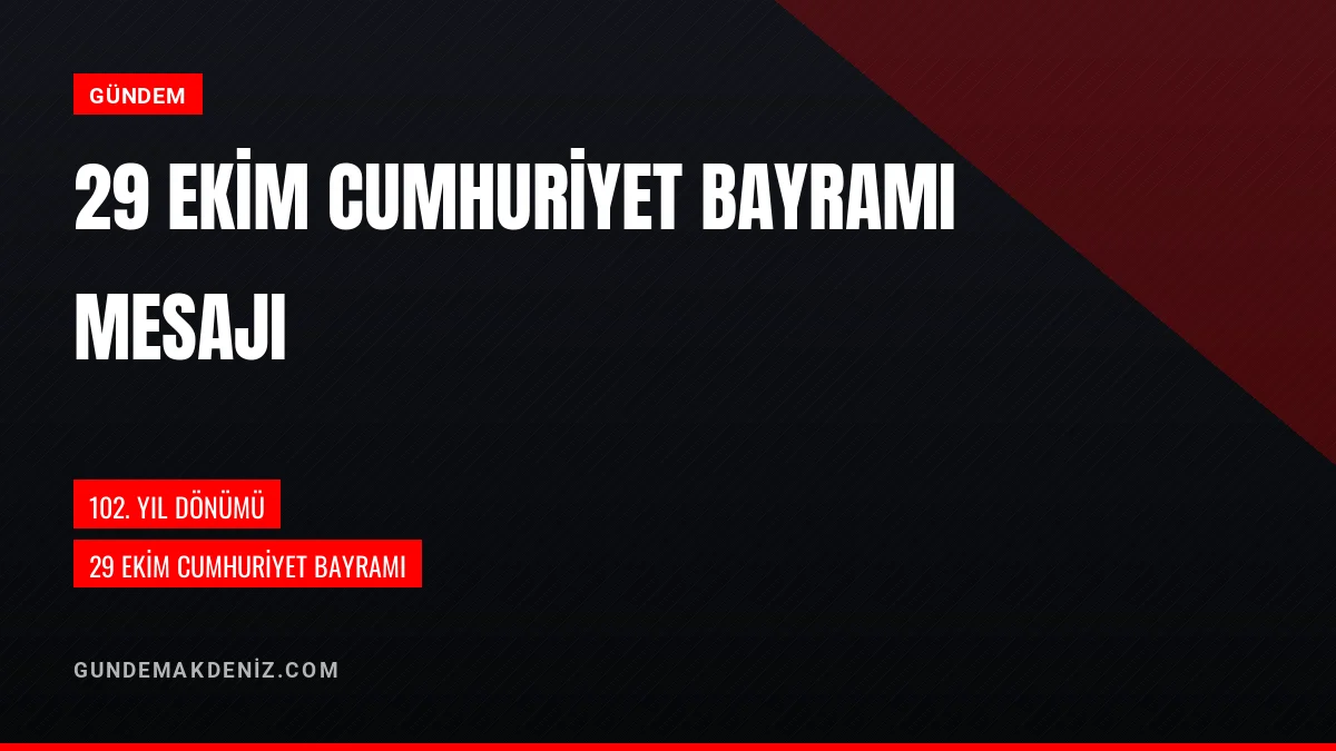 Kaymakam Muhammed Tuğrul Bedirhan 29 Ekim için mesaj yayımladı