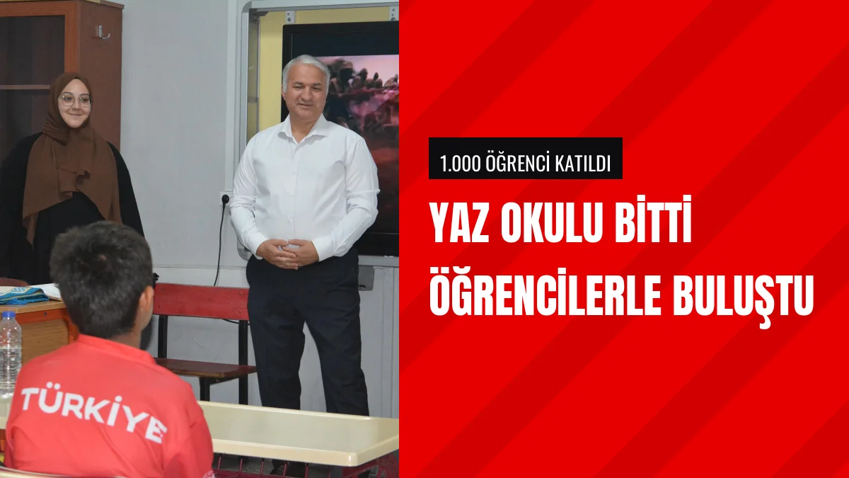 Kaymakam Ramazan Kurtyemez yaz okulundaki öğrencilerle buluştu