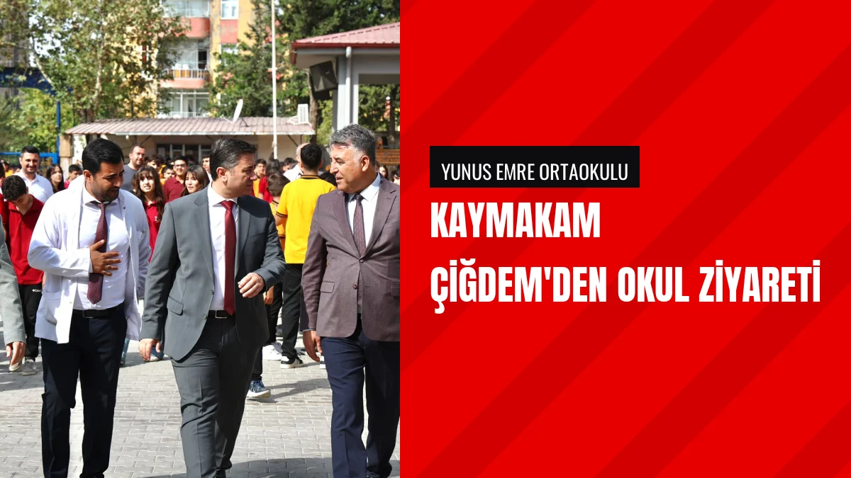 Kaymakam Salih Çiğdem Yunus Emre Ortaokulunda İncelemede Bulundu