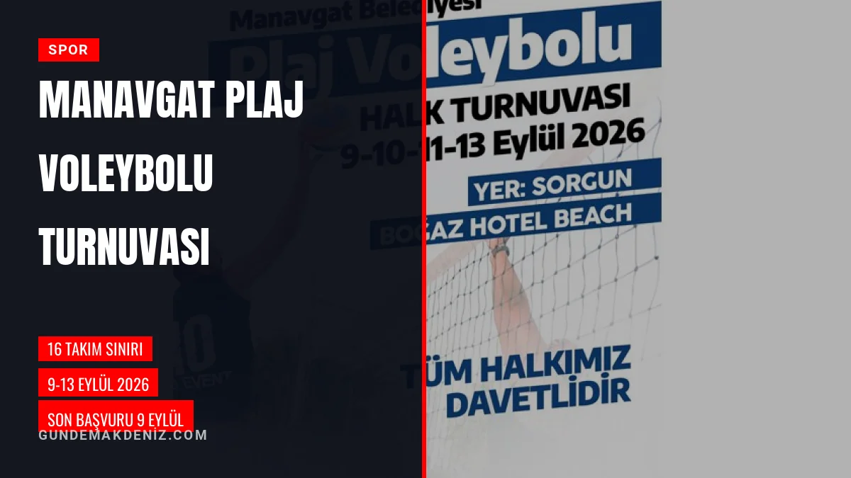 Manavgat Belediyesi Halk Turnuvası Plaj Voleybolu Kayıtları Başladı