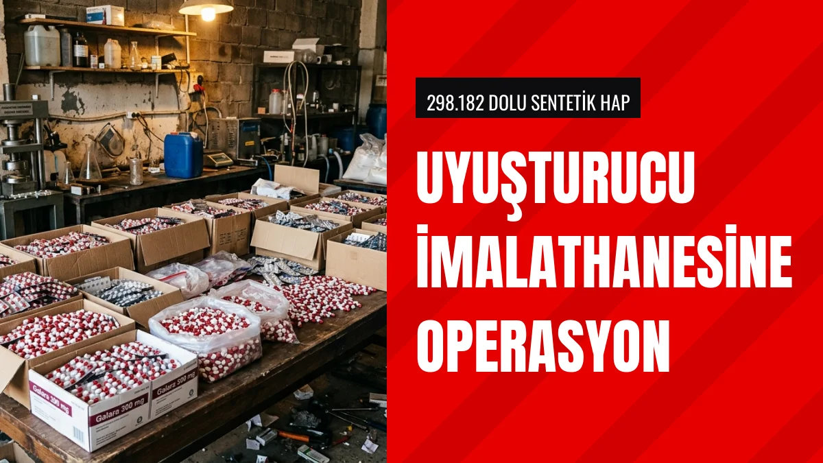 Mersin Akdeniz ilçesinde uyuşturucu imalathanesine baskın yapıldı