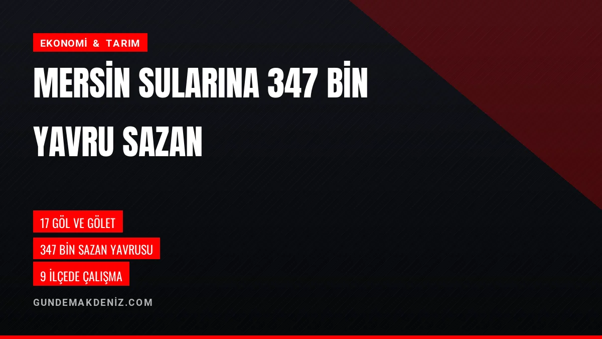 Mersin Genelindeki 17 Göle 347 Bin Yavru Sazan Salımı Yapıldı