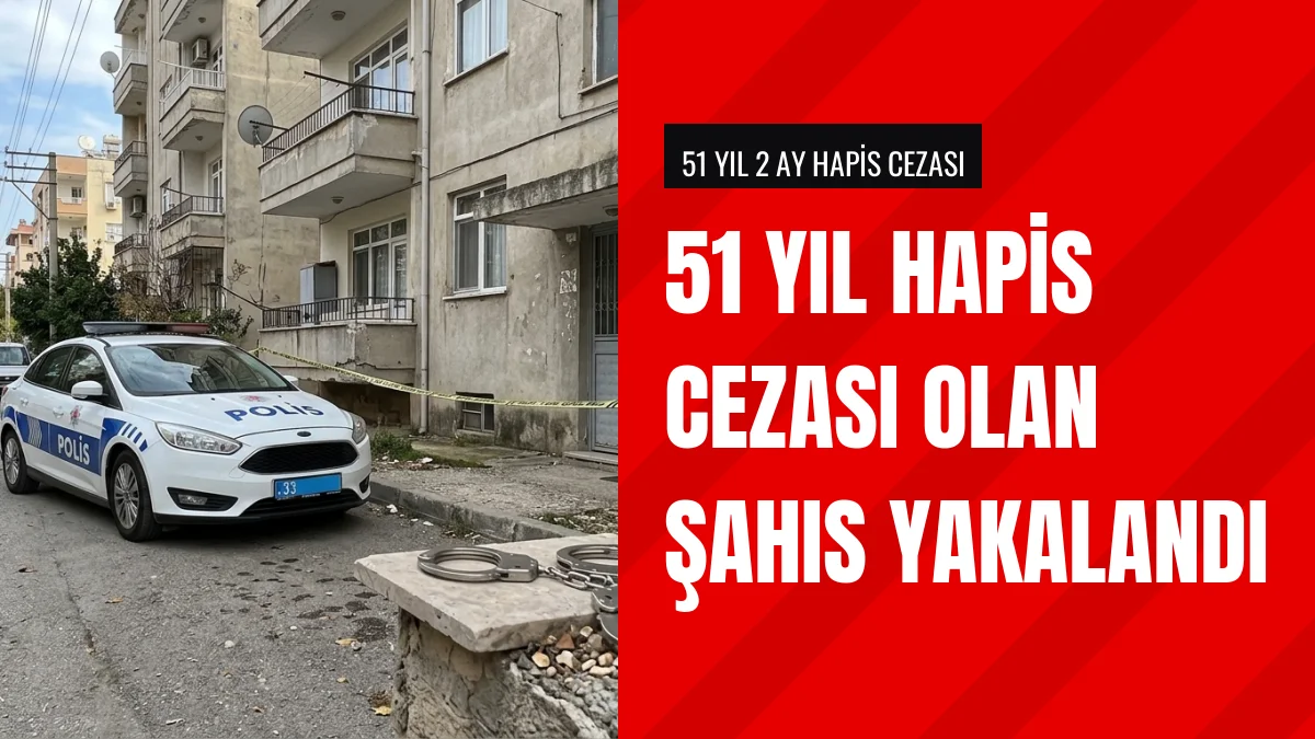 Mersinde 51 Yıl Hapis Cezası Bulunan Firari Polis Operasyonuyla Yakalandı