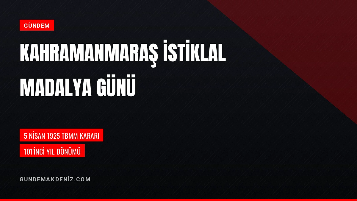 Onikişubat Belediye Başkanı Hanifi Toptaş Madalya Gününü Kutladı