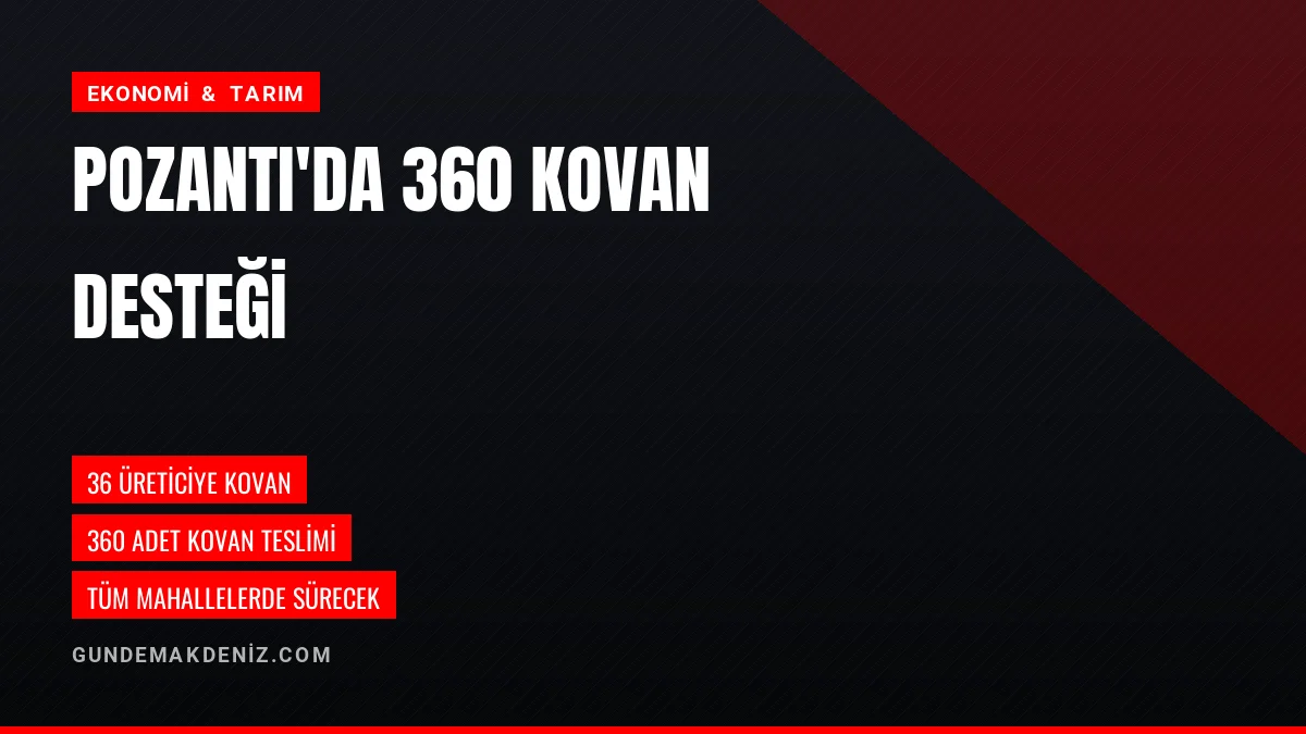 Pozantı Belediyesi Karakışlakçı arıcılarına 360 kovan dağıttı