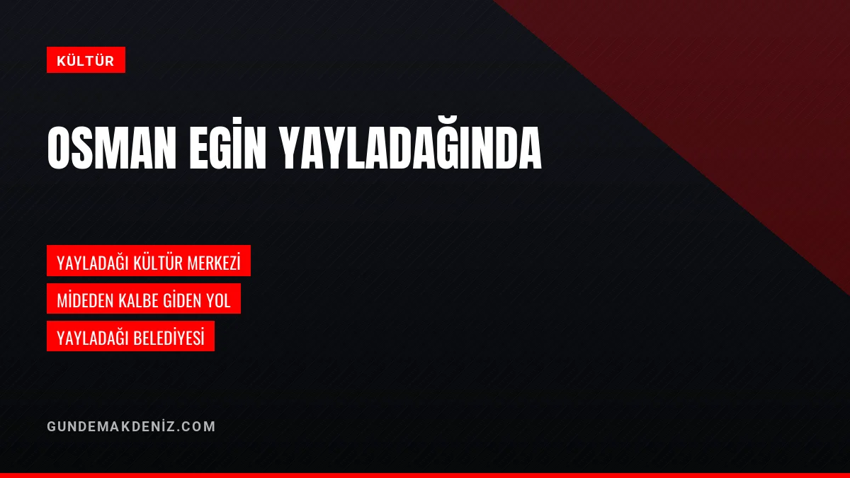 Yayladağı Belediyesinin Kültür Etkinliğinde Osman Egin Konuştu