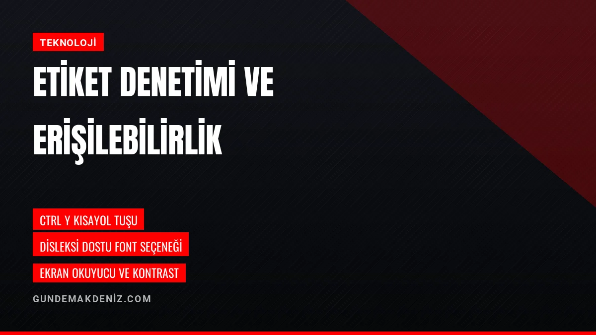 Zincir Marketlerde Etiket Denetimi Ve Dijital Erişilebilirlik