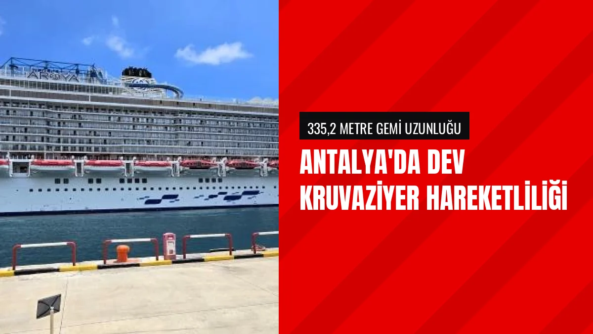 Antalya Limanında Dev Kruvaziyer Gemisi İçin Tanıtım Yapıldı