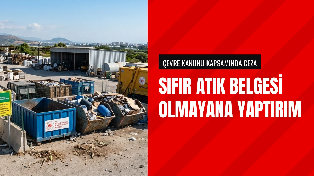 Antalya'da Sıfır Atık Belgesi Olmayan İşletmelere Yaptırım Uyarısı