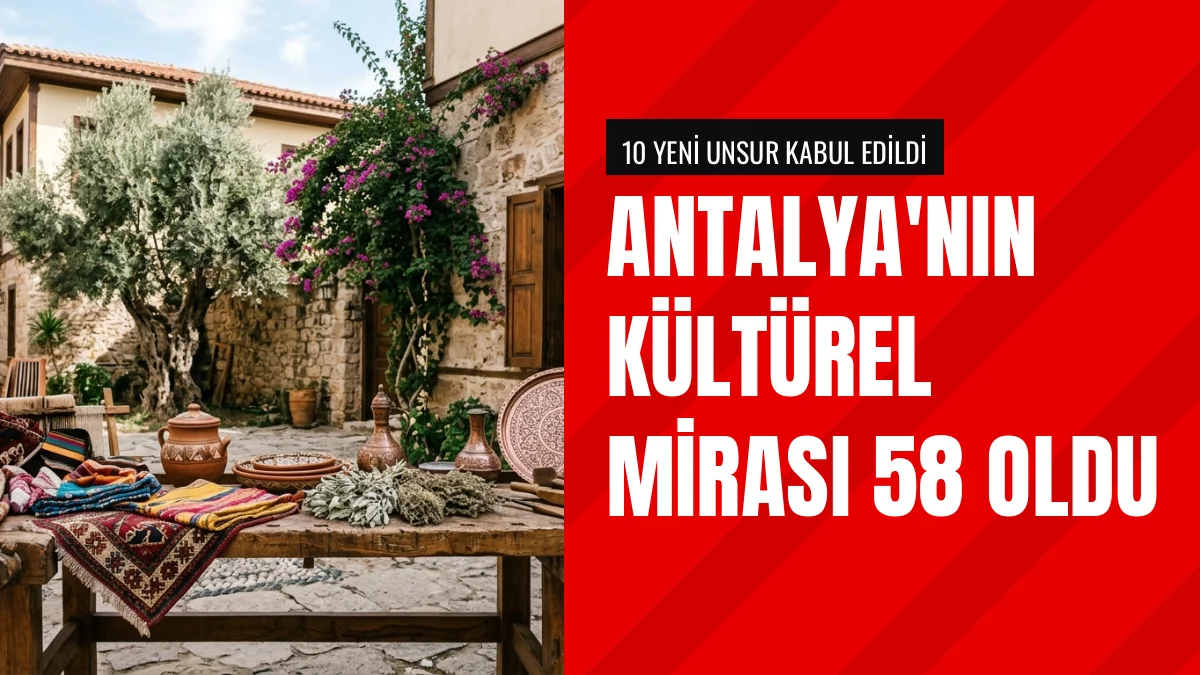 Antalya'nın Kültürel Miras Envanterindeki Unsur Sayısı 58 Oldu
