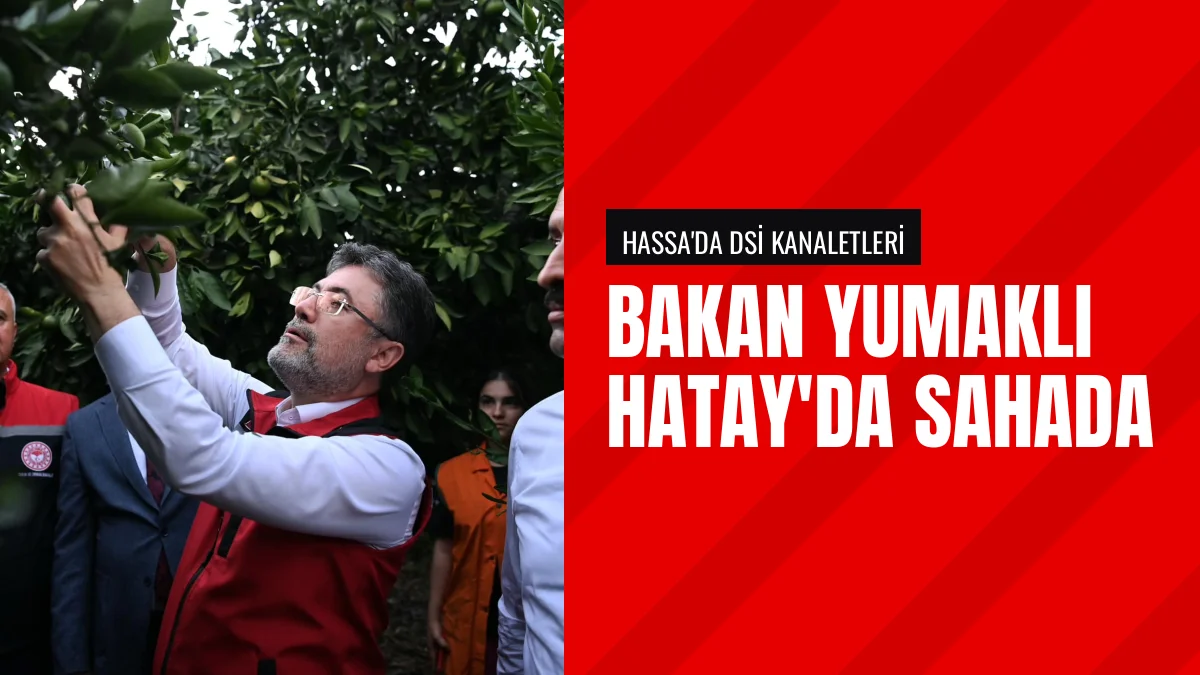 Bakan Yumaklı Hatay'da DSİ Kanaletlerini ve Narenciye Hasadını İnceledi