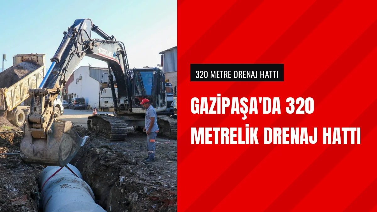 Gazipaşa Sanayi Sitesinde Yağmur Suyu Drenaj Hattı Yapılıyor