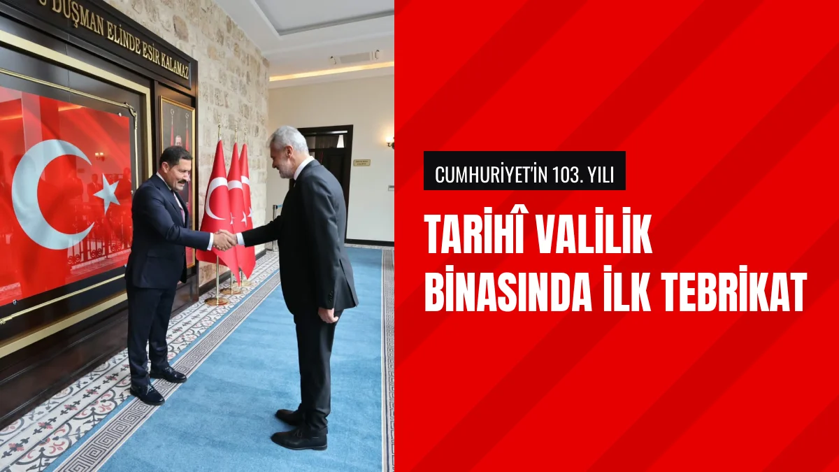 Hatay Valiliği Tarihî Binada Cumhuriyet Tebrikatı Kabul Etti