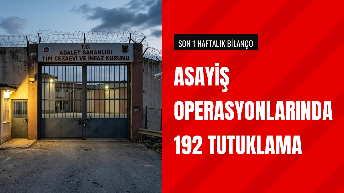 İl Emniyet Müdürlüğü Asayiş Operasyonlarında 192 Kişi Tutuklandı